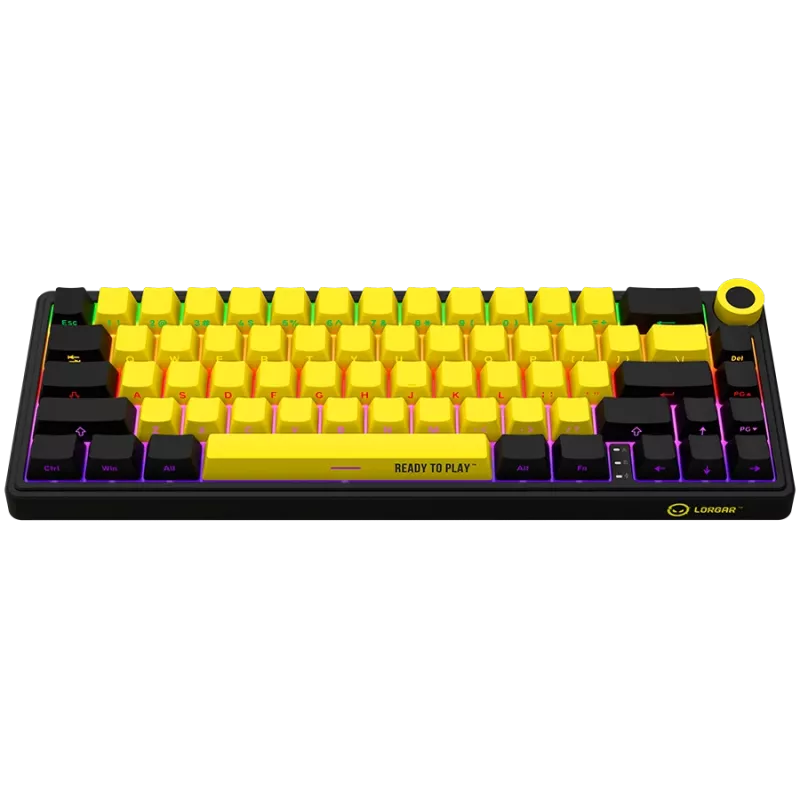 Mechanische Gaming-Tastatur LORGAR KBP70MW 65% Schwarz Gelb EN-Layout
