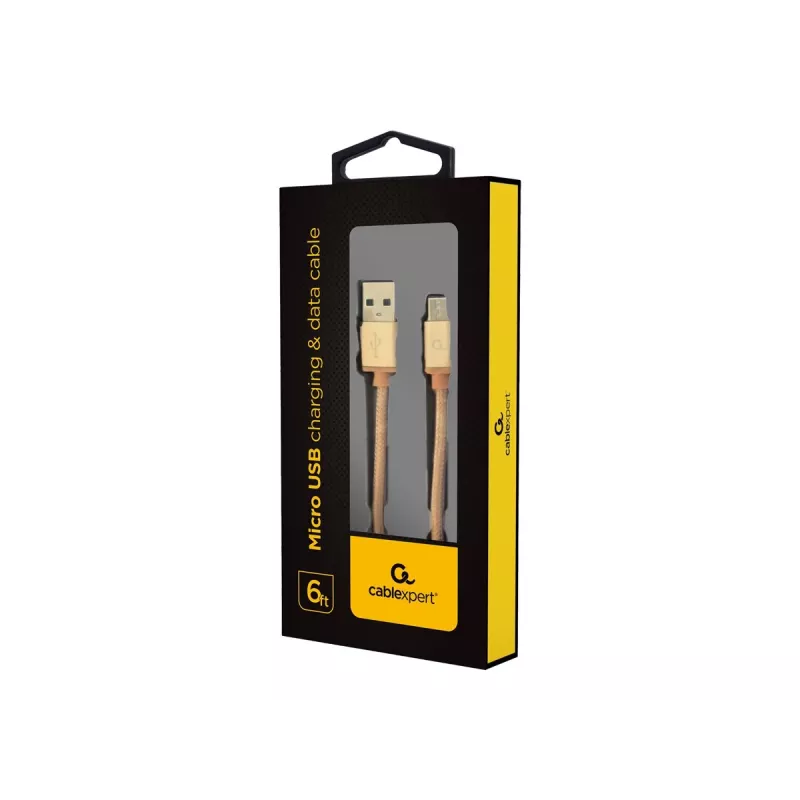 USB 2.0 Kabel GEMBIRD CCB-mUSB2B-AMBM-6 — USB A auf Micro-USB B, 1,8 m, gold