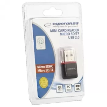 Esperanza EA134K Kartenleser Schwarz, Silber, Transparent USB 2.0