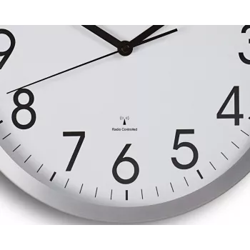 MAUL Wanduhr MAULmove - AA - 1,5 V - Aluminium - Weiß - Aluminium - Glas - 35 mm (9063008)