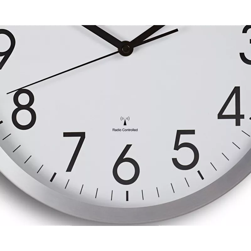 MAUL Wanduhr MAULmove - AA - 1,5 V - Aluminium - Weiß - Aluminium - Glas - 35 mm (9063008)