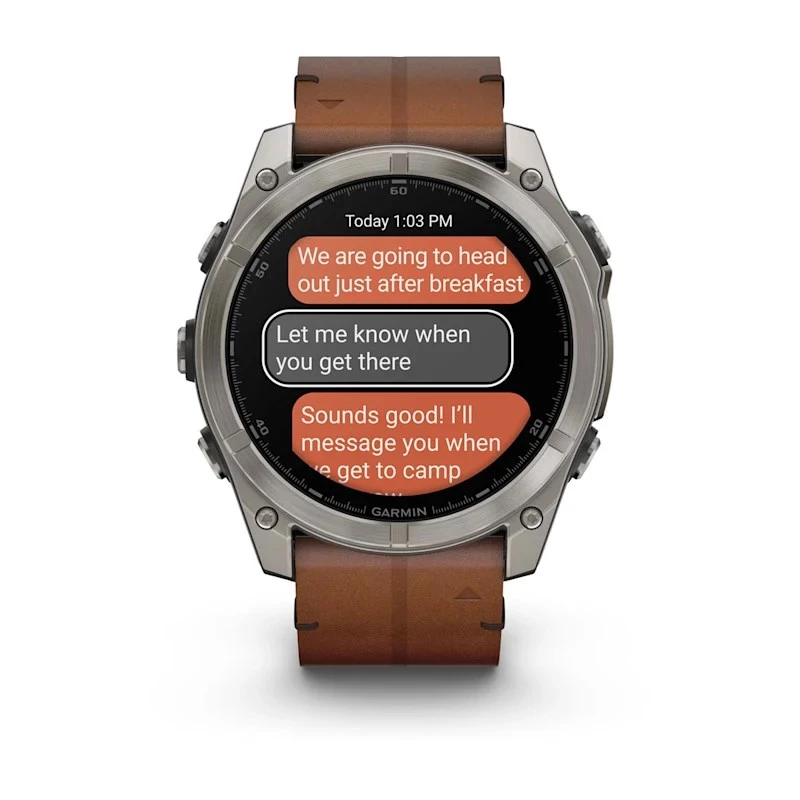 Garmin Fenix 8 3,56 cm (1,4) AMOLED 51 mm Digital 454 x 454 Pixel Touchscreen Titan Wi-Fi GPS (Satellit)