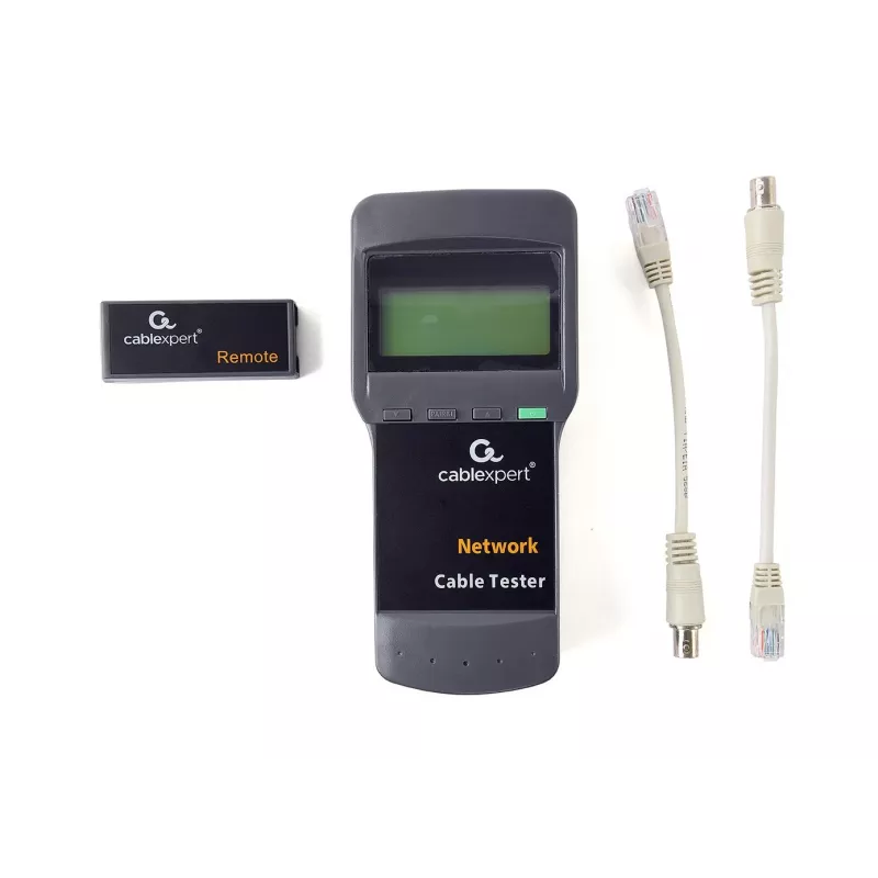 Netzwerkkabeltester GEMBIRD NCT-31 — Durchgangsprüfer mit LCD, Unterstützung für RJ-11/RJ-12/RJ-45, schwarz