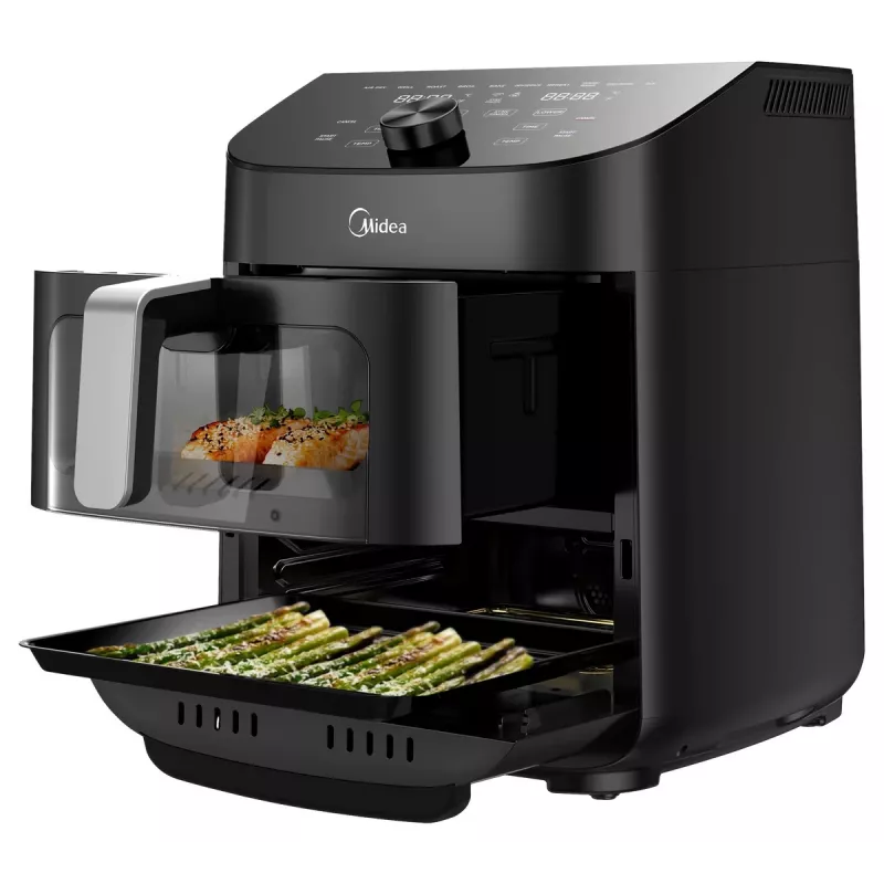 Airfryer Midea MAD1100DADK, 1850 W, duale Kapazität 4,4/6,4 L