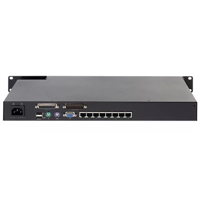 KVM-Switch APC KVM0108A, 8-Port PS/2 VGA, 1U Rack, 1600x1200, schwarz