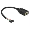 USB-Kabel DeLOCK 84831 USB 2.0 0,15 m Schwarz