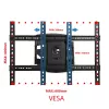 Wandhalterung ESPERANZA ERW021 für 40–85 Zoll Flachbildfernseher, Metall, neigbar, 6–50 cm Abstand, 68 kg Tragkraft, VESA 200x100–600x500 mm