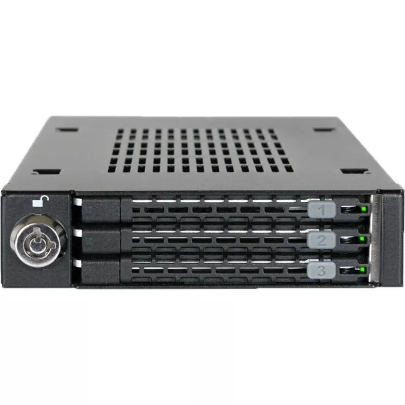 ICY DOCK - ToughArmor - MB993SK-B - 3x 2,5 SATA HDD & SSD in 1x 3.5 Einbauschacht Vollmetall-Wechselrahmen mit Sicherheitsschloss