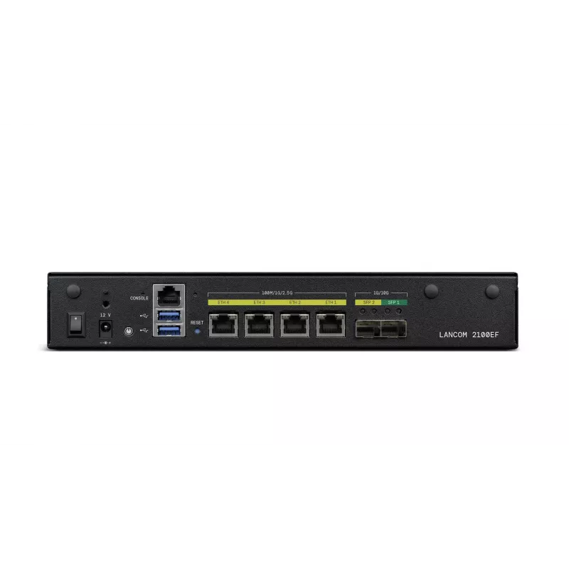 LANCOM 2100EF – SD-WAN-Gateway – mit Glasfaser und Ethernet – 1GbE, 2.5GbE – 1U – Cloud-verwaltet – Tisch-/Rackmontage (61109)