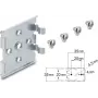 DIN-Schienen-Clip mit 5 Befestigungslöchern, horizontale und vertikale Montage, DELOCK 67394