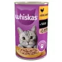 Whiskas Nassfutter für Katzen 400 g – Hühnchengeschmack, ausgewachsene Katzen, Dose