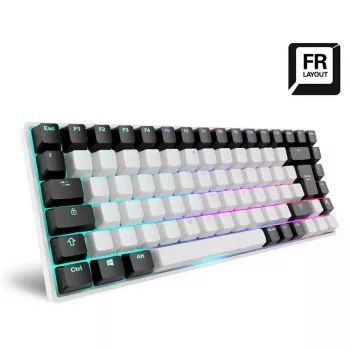 Sharkoon SKILLER SGK50 S3 Tastatur Gaming USB AZERTY Französisch Weiß