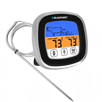 Fleischthermometer BLAUPUNKT FTM501 digital, Bereich -20–300 °C, grau, schnelle Reaktion