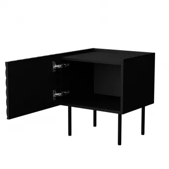 Nachttisch Cama meble LUCCA, 2 Stk., 47x40x52 cm, schwarz, MDF/Spanplatte