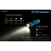Schlüsselanhänger-Taschenlampe Nitecore TIKI GITD BLUE — grau, USB-aufladbar, 1 lm, 55 mm, 12 g, IP66, stoßfest