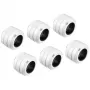 Fitting Alphacool 17484, Messing, weiß, 23 mm Höhe, 26 mm Durchmesser, 6er-Pack
