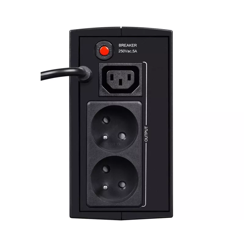 Unterbrechungsfreie Stromversorgung EVER DUO 350 AVR, Line-Interactive Tower-USV, 0,35 kVA (245 W), 2x C13-Ausgänge, 12 V 5 Ah VRLA-Akku