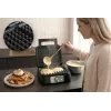 Waffeleisen PROMIS WAP1600 – 2-rechteckige Portionen Platten, 1200 W, antihaftbeschichtet, Thermostat, kühlbleibender Griff, LED-Anzeigen