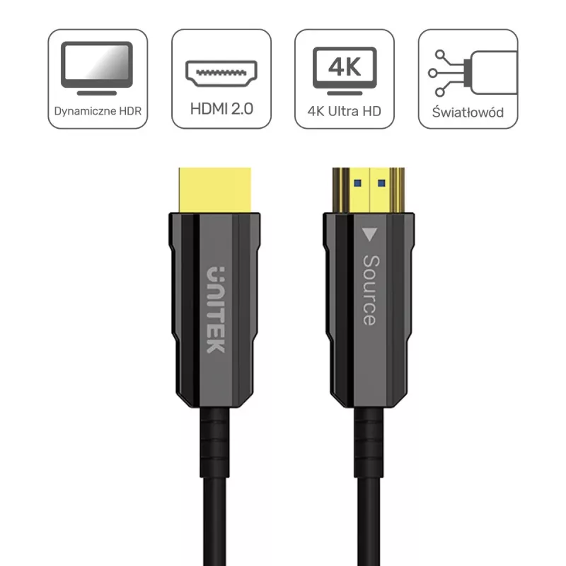 HDMI-Kabel UNITEK C11072BK-10M 10m 18 Gbit/s Schwarz