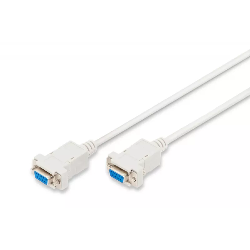 Assmann Zero-Modem-Verbindungskabel. D-Sub9 F/F. 1,8 m. Schnappgehäuse. beige (AK-610100-018-E)