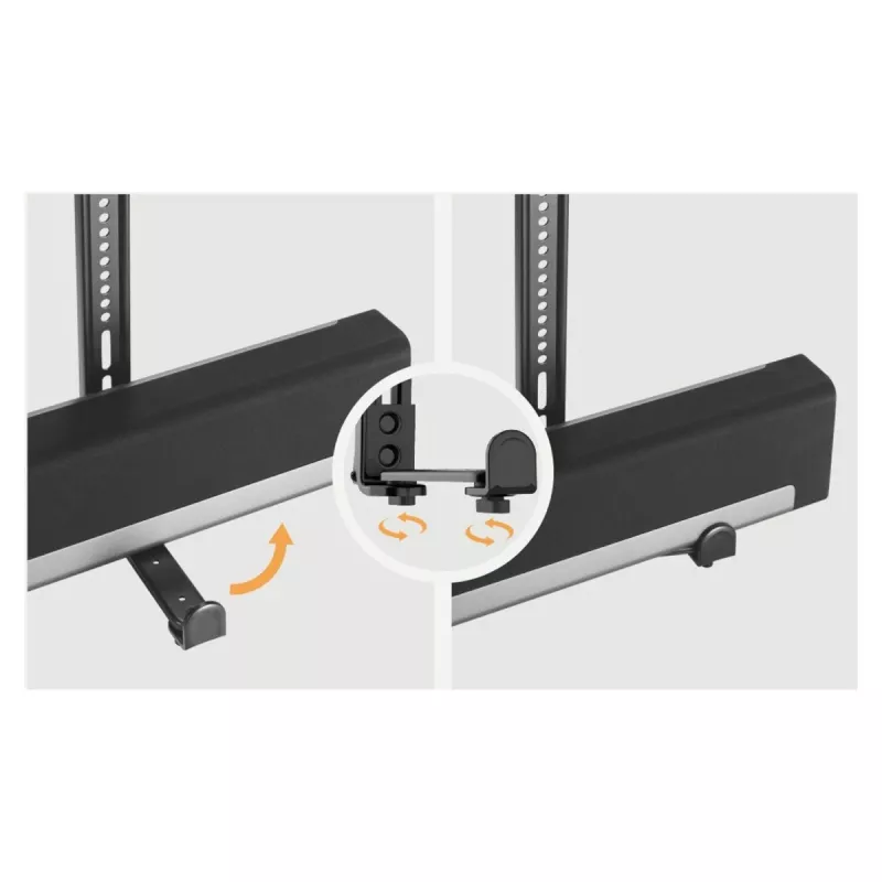 Maclean MC-914 Universal-Soundbar-Halterung Lautsprecherhalterung zur Montage unter dem Fernseher bis 15 kg VESA platzsparend