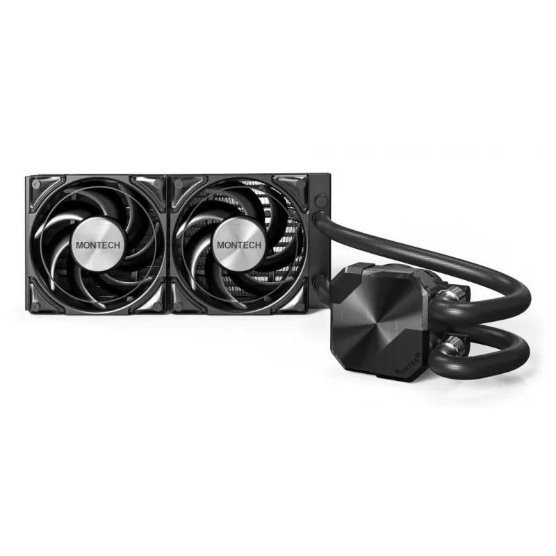 Montech HyperFlow Silent 240 Prozessor All-in-One-Flüssigkeitskühler 12 cm Schwarz 1 Stk.