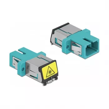 Lichtwellenleiter-Kupplung DeLOCK 86890 SC Simplex Buchse auf SC Simplex Buchse Multimode Aqua