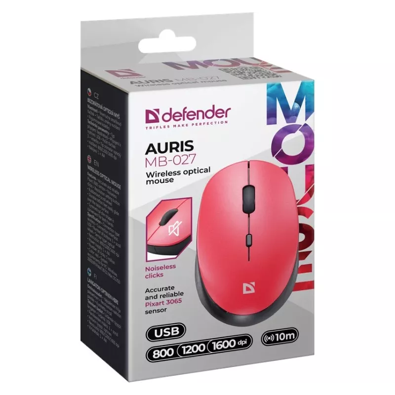 Drahtlose Maus DEFENDER AURIS MB-027 Schnittstelle