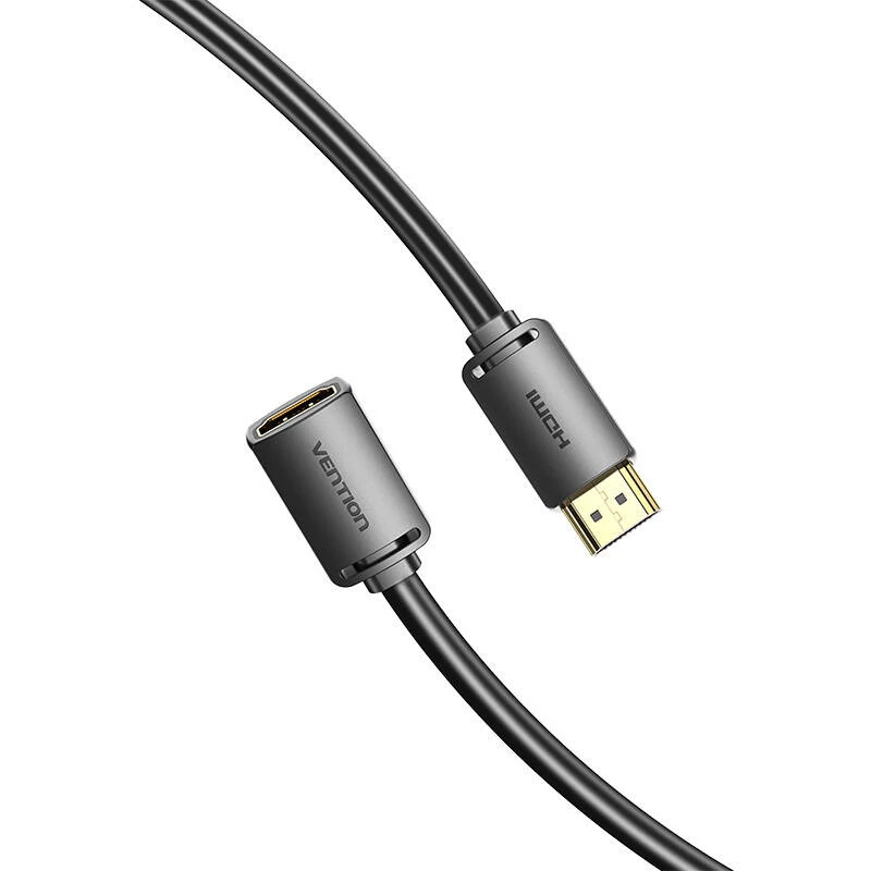 HDMI-Kabel Vention AHCBD 0,5 m, HDMI Typ A Stecker auf HDMI Typ A Buchse, HDMI 2.0, vergoldete Kontakte, schwarz