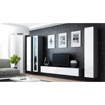 Cama geschlossen Schrank VIGO '180' 180/40/30 Sonoma-Eiche/weiß glänzend