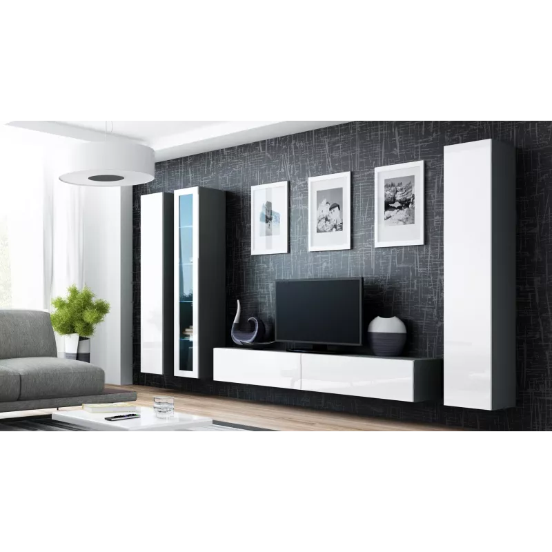 Cama geschlossen Schrank VIGO '180' 180/40/30 Sonoma-Eiche/weiß glänzend