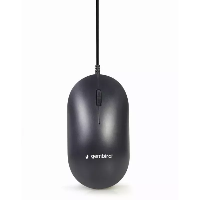 Kabelgebundene Full-Size-Tastatur mit Maus Gembird KBS-UML-01 — USB, QWERTY US, 104 Tasten, schwarz