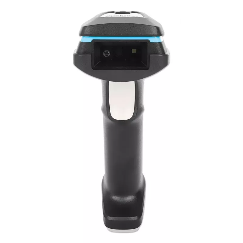 Manhattan 2D Long Range LED Barcode Scanner, USB, 450mm Scan-Tiefe, Max. Umgebungslicht 100.000 Lux (Sonnenlicht), Unterstützt Symbologien - 1D (x21 Versionen) und 2D (x10 Versionen), Scanner RJ45 zu USB 1,8m Kabel (gängigster Typ, USB-A), Schwarz, 3 Jahre Garantie