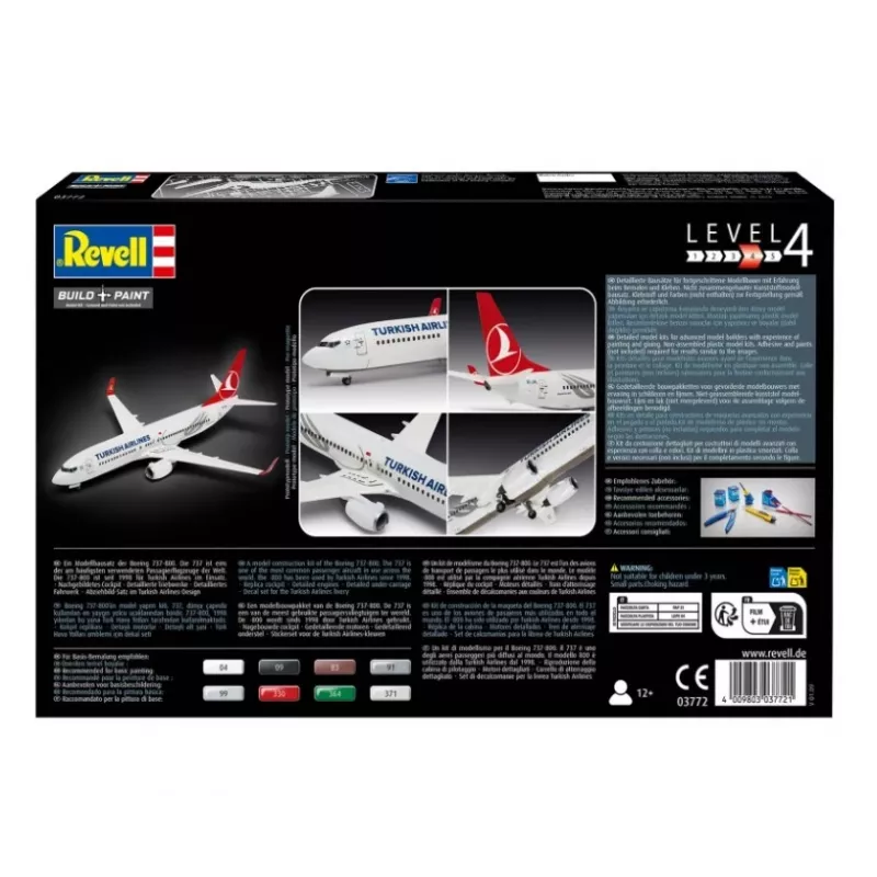 Kunststoff-Modellflugzeug REVELL Boeing 737-800 Turkish Air Maßstab 1:144