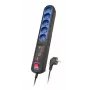 Steckdosenleiste Lestar LFT 2005 — 5 Typ-F-Netzsteckdosen, 2,5 m Kabel, grau/schwarz