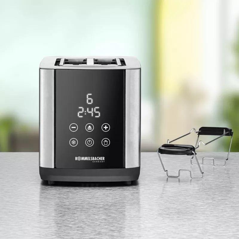 Toaster Rommelsbacher TO850 2-Scheiben, 850 W, Edelstahl/Schwarz, XL-Schlitze