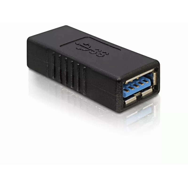 DELOCK USB 3.0-A Adapter USB-A auf USB-A schwarz, USB 3.0 Datenübertragung