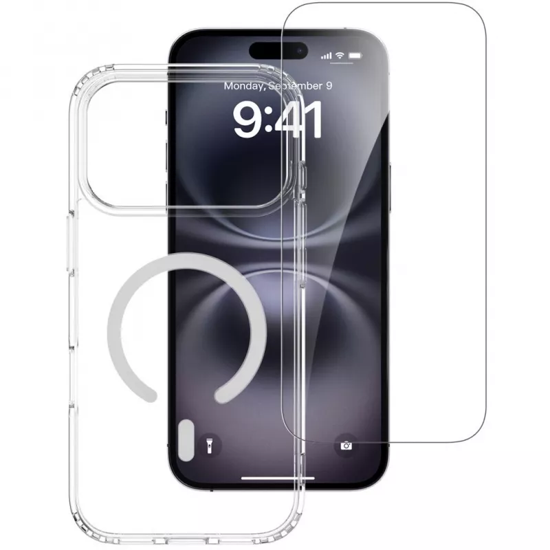 4smarts 360° Premium Protection Set für Apple iPhone 17 Pro Max, MagSafe-kompatibel, Transparent