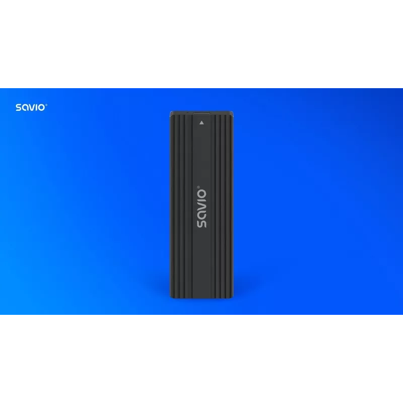 SSD-Gehäuse SAVIO AK-84 Schwarz für M.2-Laufwerke, USB 10 Gbit/s (Type-A / Type-C), Aluminium + ABS
