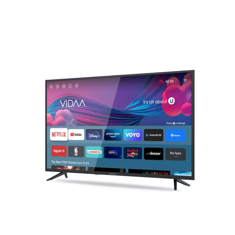 Fernseher Allview 43iPlay6000-F, 108 cm, Smart TV, FullHD, LED, Klasse E, Schwarz