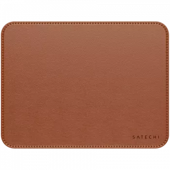 Satechi Premium Mauspad – Mauspad aus veganem Leder (braun)
