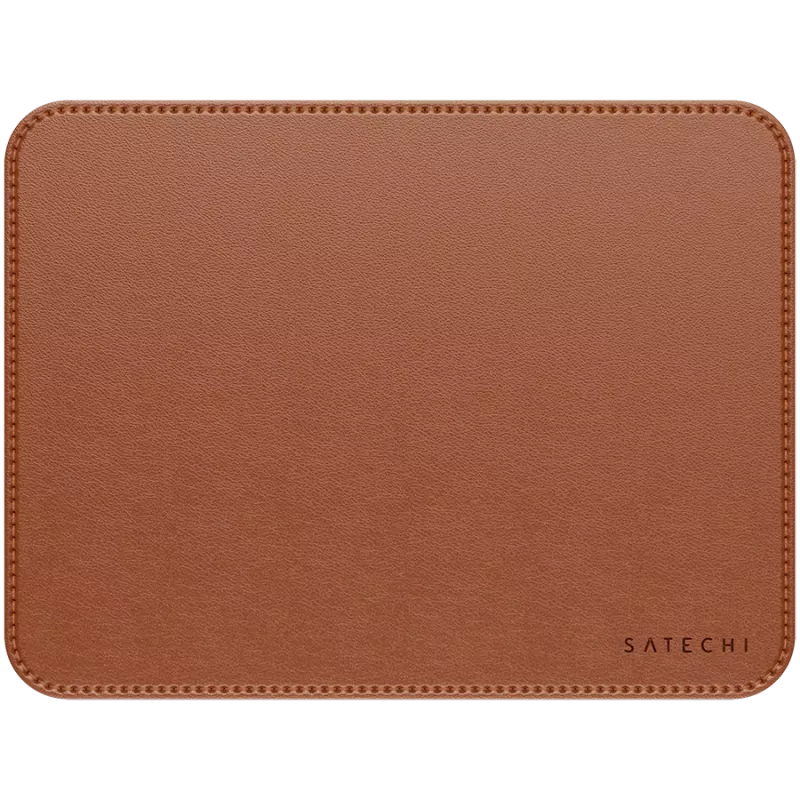 Satechi Premium Mauspad – Mauspad aus veganem Leder (braun)