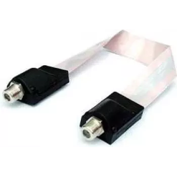 FD 3 Bandkabel e+p 0,2 m Buchse/Buchse Weiß 75 Ω
