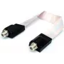 FD 3 Bandkabel e+p 0,2 m Buchse/Buchse Weiß 75 Ω