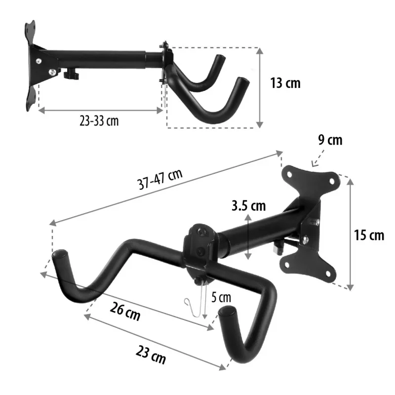 Fahrrad-Wandhalterung max. Belastung 30 kg, MC-484