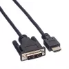 ROLINE Adapterkabel HDMI auf DVI-D (Single Link) - 1,5m - Schwarz (11.04.5516)