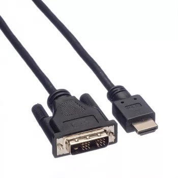 ROLINE Adapterkabel HDMI auf DVI-D (Single Link) - 1,5m - Schwarz (11.04.5516)