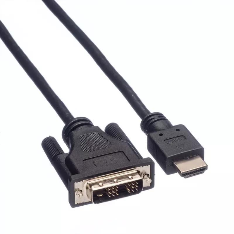ROLINE Adapterkabel HDMI auf DVI-D (Single Link) - 1,5m - Schwarz (11.04.5516)