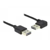 USB-Kabel DeLOCK 1m USB 2.0 A m/m 90° Schwarz