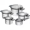 ZWILLING Edelstahl-Topfset SIMPLIFY 5-tlg. – spülmaschinen- & ofenfest, Glasdeckel, geeignet für Keramikkochfelder